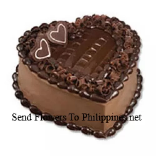 1 Kg (2.2 Lbs) Heart Shaped Chocolate Cake (Please note that cake delivery is only available for Metro Manila Region. Any cake delivery orders outside Metro Manila will be substituted with Chocolate Brownie Cake without cream or the recipient shall be offered a Red Ribbon Voucher enough to buy the same cake)