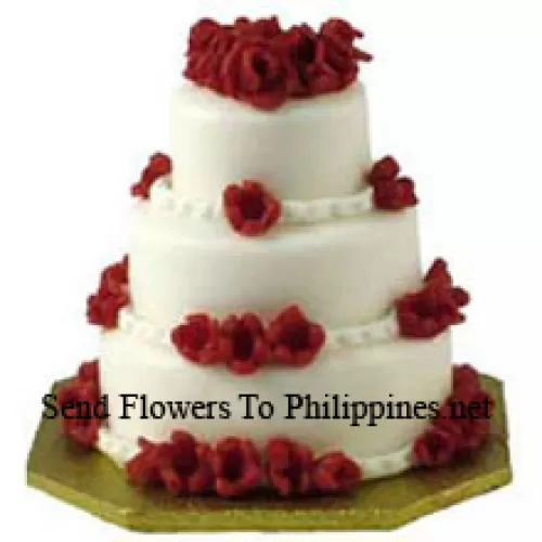 3 Tier, 6 Kg (13.2Lbs) Vanilla Cake. To Change The Flavor You Can Specify The Flavor You Require In "The Instructions For The Florist" Column which will appear when you will go through the shopping process (Please note that cake delivery is only available for Metro Manila Region. Any cake delivery orders outside Metro Manila will be substituted with Chocolate Brownie Cake without cream or the recipient shall be offered a Red Ribbon Voucher enough to buy the same cake)