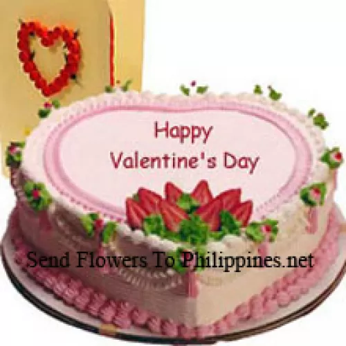 1 Kg (2.2 Lbs) Heart Shaped Strawberry Cake (Please note that cake delivery is only available for Metro Manila Region. Any cake delivery orders outside Metro Manila will be substituted with Chocolate Brownie Cake without cream or the recipient shall be offered a Red Ribbon Voucher enough to buy the same cake)
