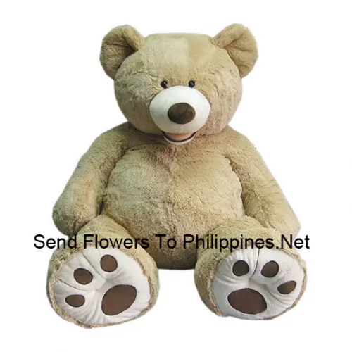 A Giant 4 Feet (48 Inches) Tall Brown Teddy Bear